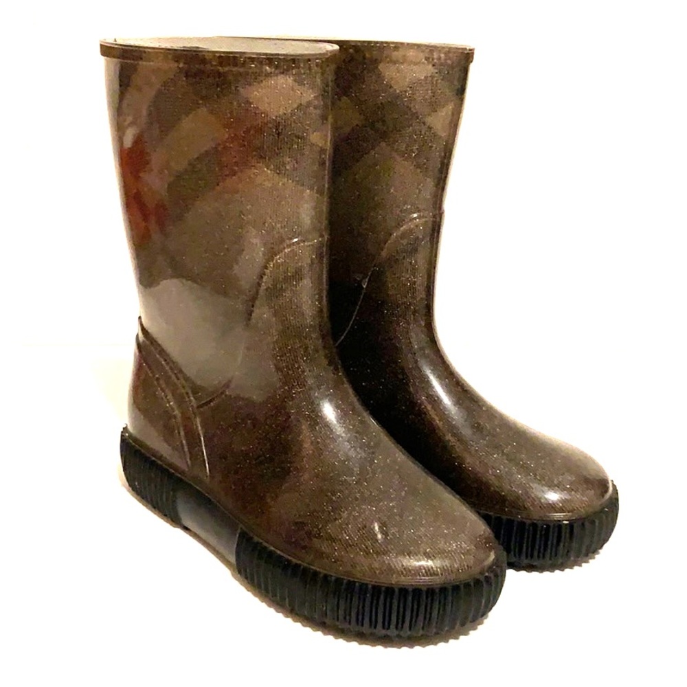 Burberry sparkle rain boots